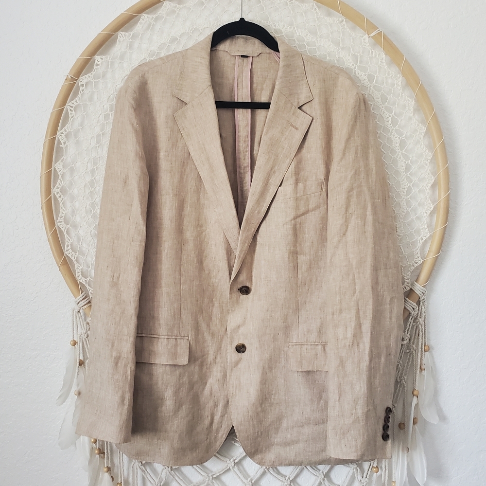 Bonobos Italian Stretch Linen Suit 2-Button Blazer 42R